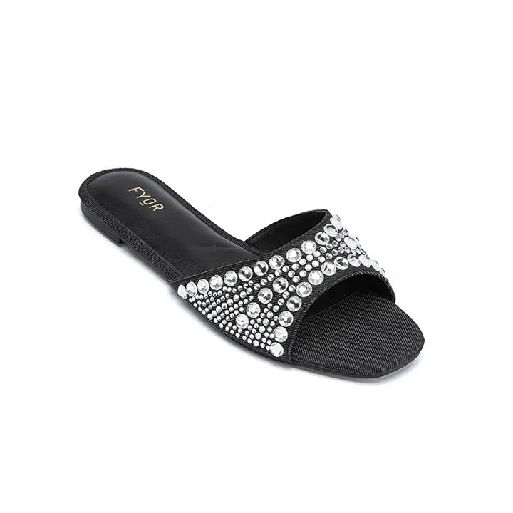 Embellished Diamante Denim Sandal MY 310