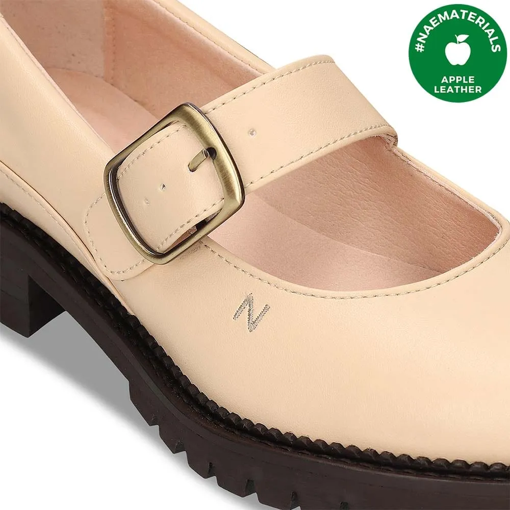 Emisa Women's Vegan Apple Leather Mary Janes | Beige