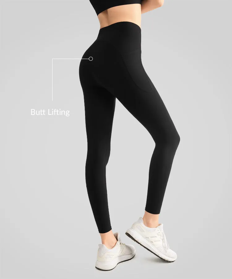 Enfold High-Waisted Butt Lifting Running Leggings 24”| Women's High Support Leggings