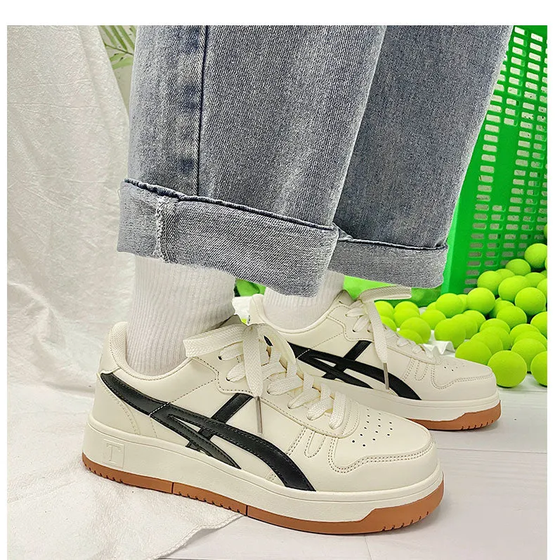 Even Flat Contrast Color Flat Sneakers