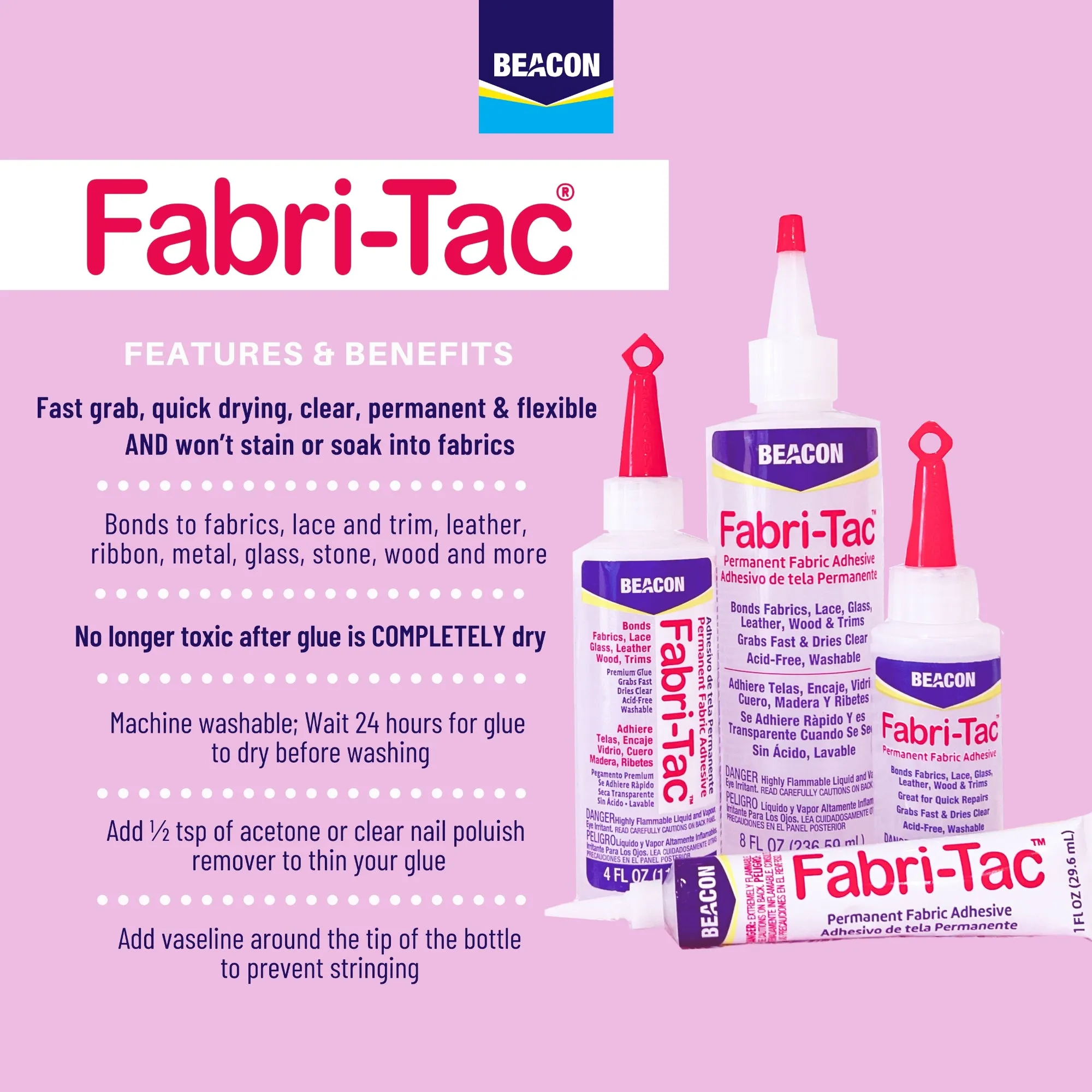 Fabri-Tac Permanent Adhesive Glue