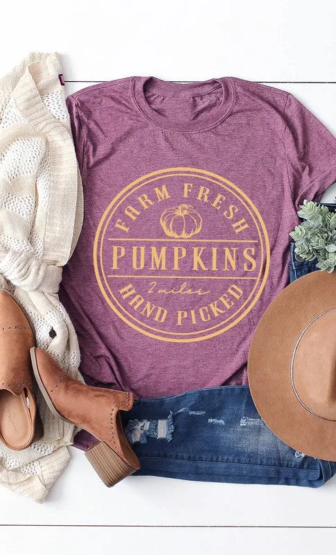 *Farm Fresh Pumpkins Circle Graphic Tee