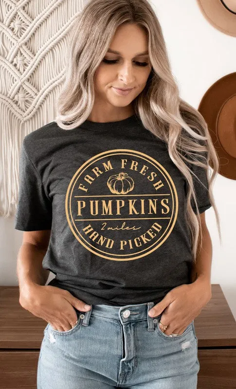 *Farm Fresh Pumpkins Circle Graphic Tee