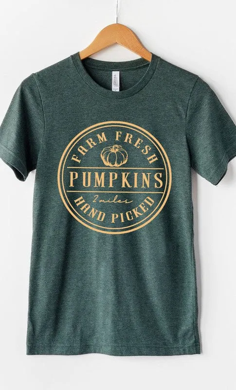 *Farm Fresh Pumpkins Circle PLUS Graphic Tee