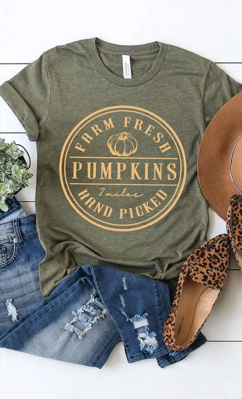 *Farm Fresh Pumpkins Circle PLUS Graphic Tee