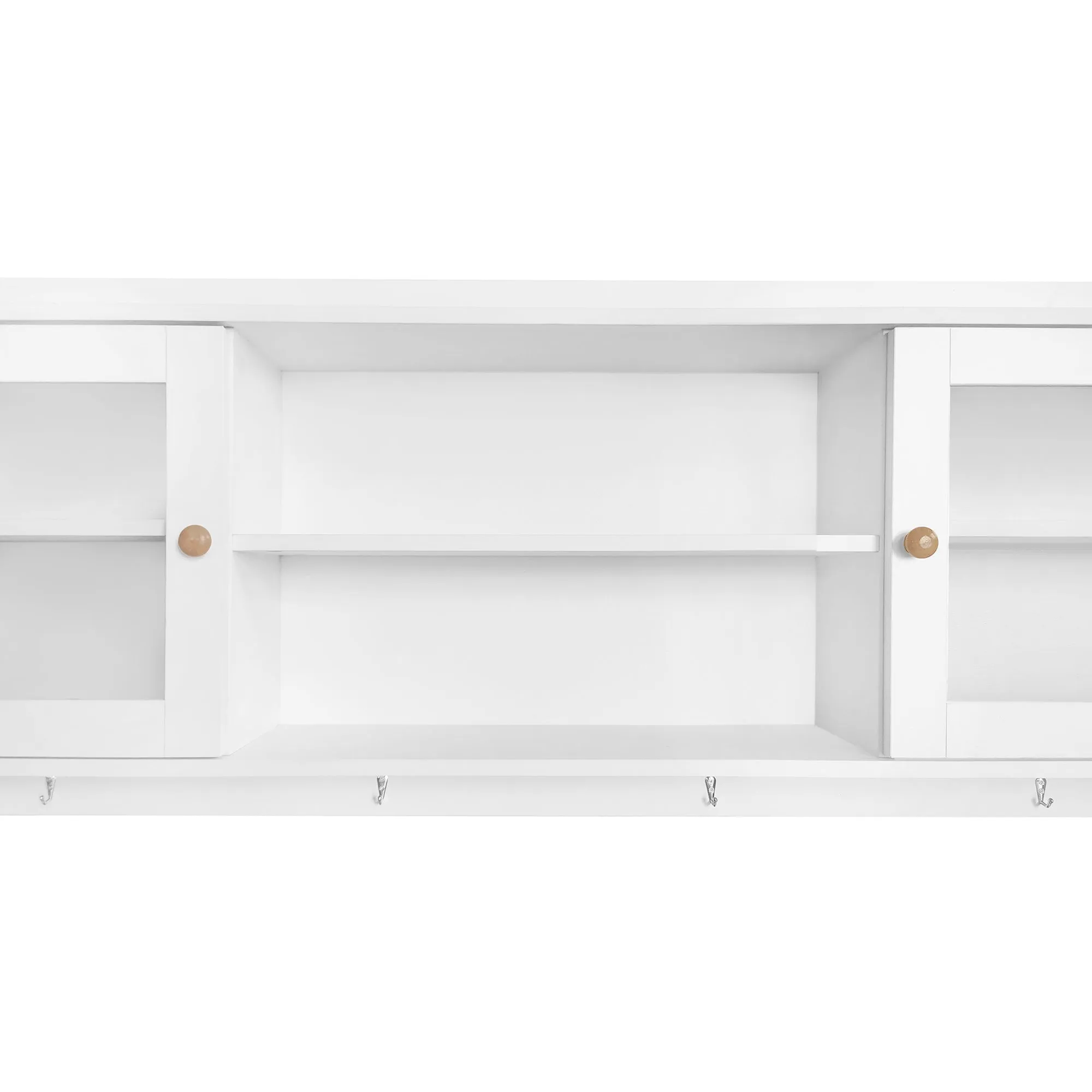 Felix II Multifunctional Shoe Cabinet with Open Storage Platform - White