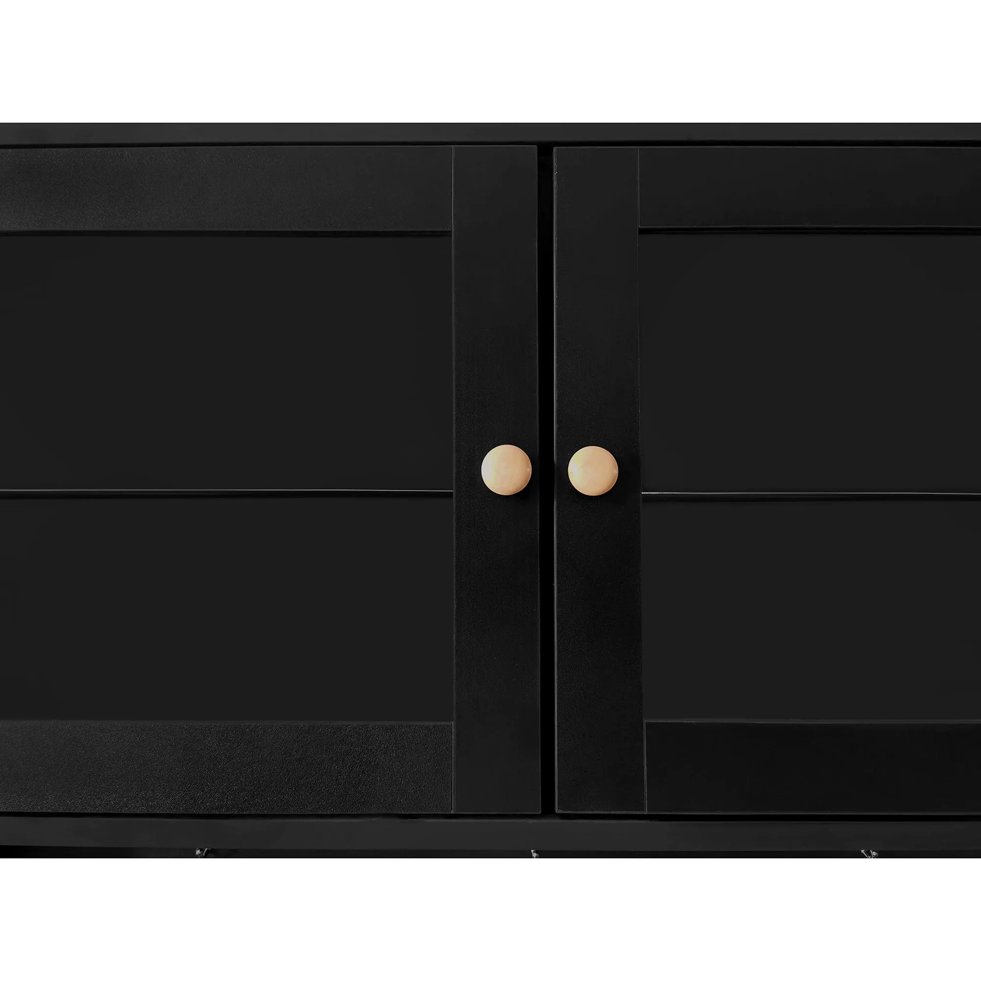 Felix Multifunctional Shoe Cabinet with Open Storage Platform - Black