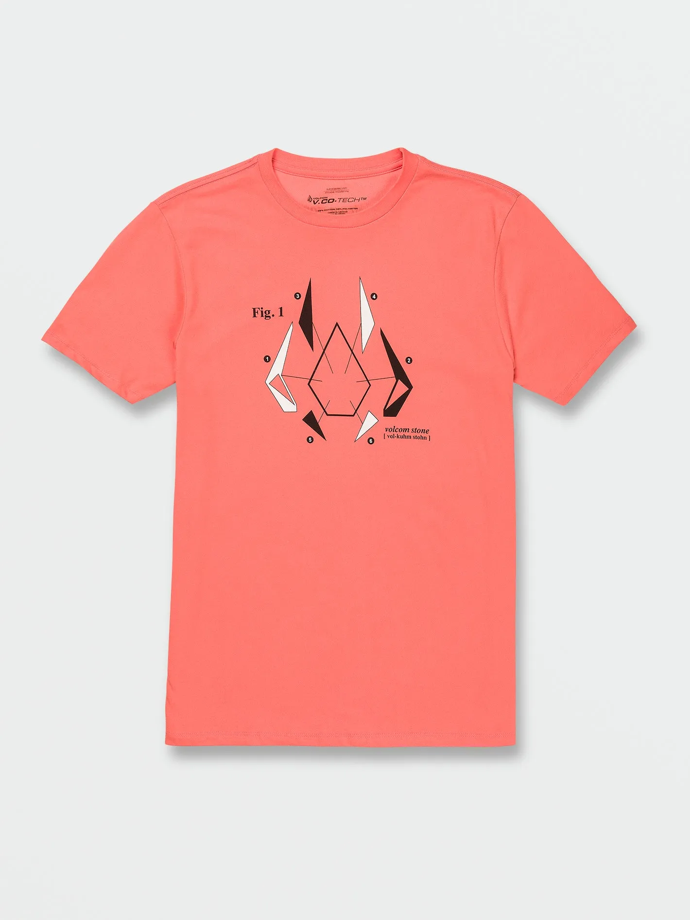 Figure One Tech Short Sleeve Tee - Living Coral