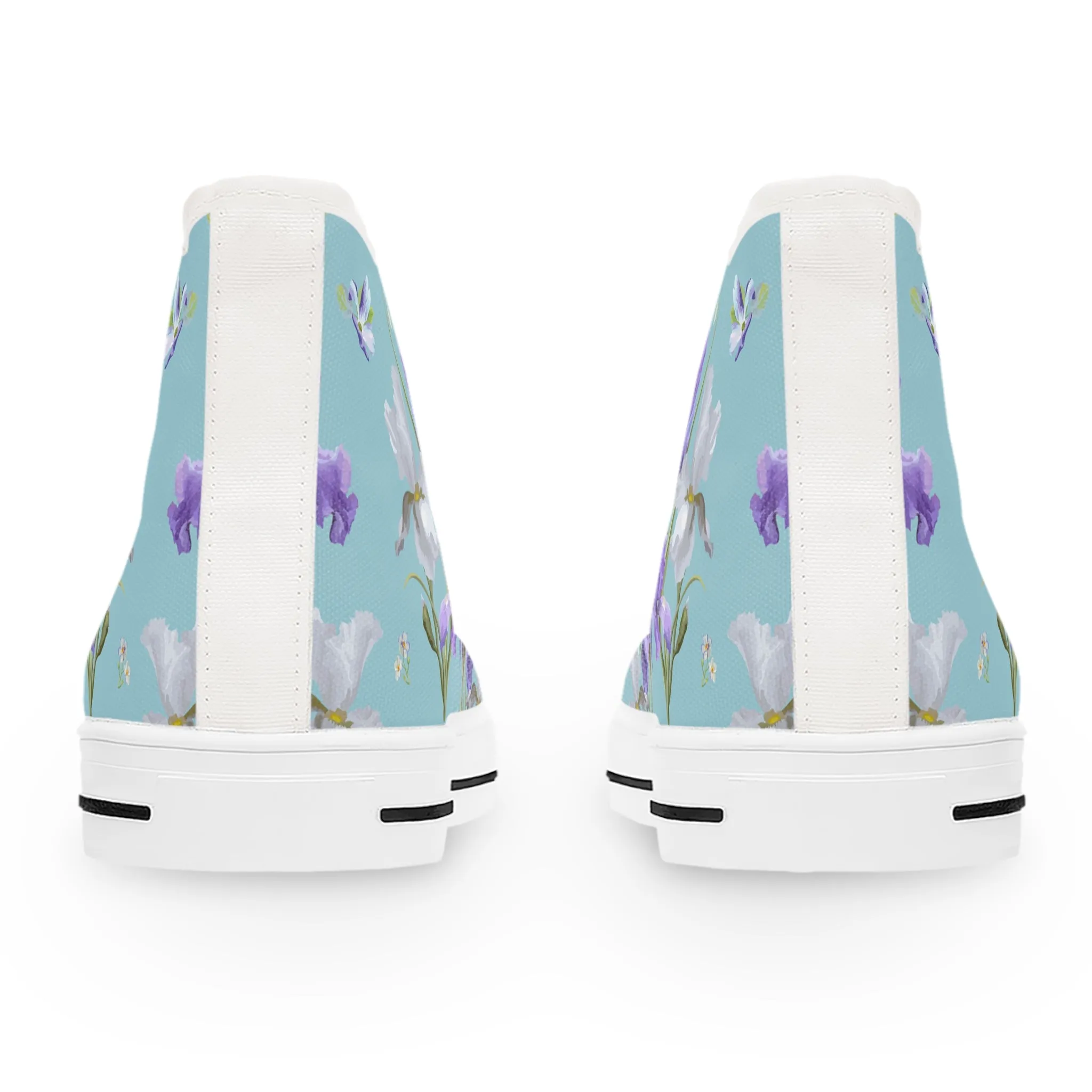 Floral Iris Flower Women's High Top Sneakers