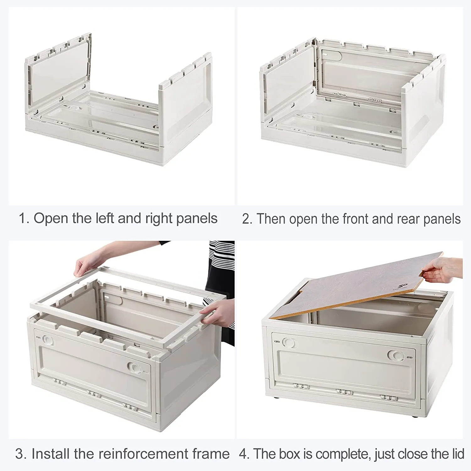 Folding Box With Wooden Lid