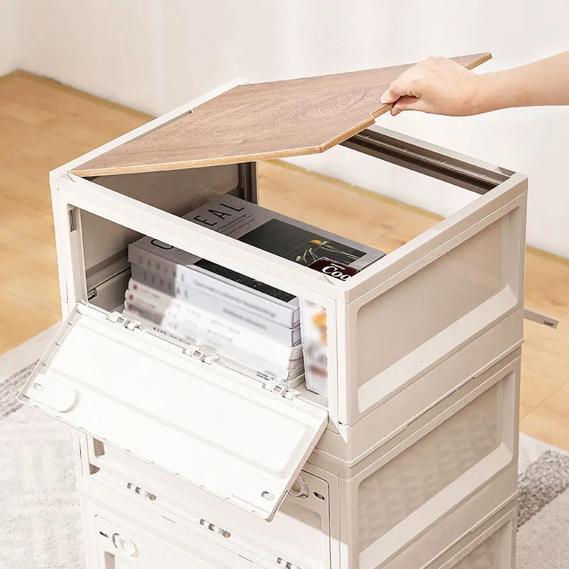 Folding Box With Wooden Lid