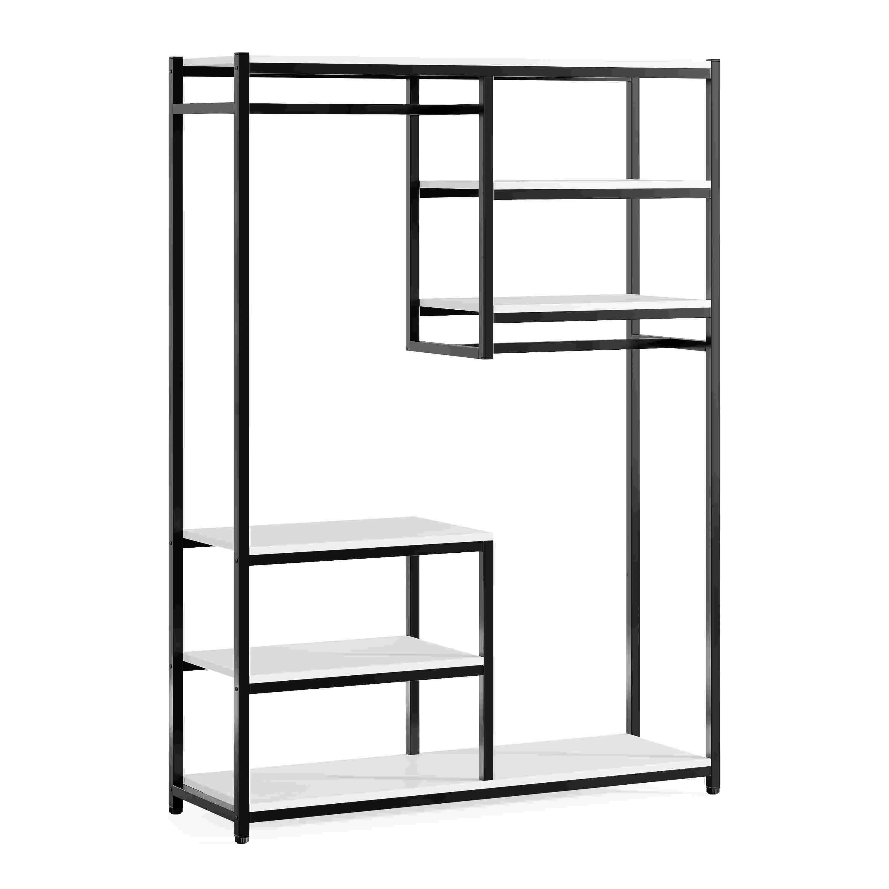 Freestanding Closet Organizer, Clothes Racks with 2 Hanging Rod