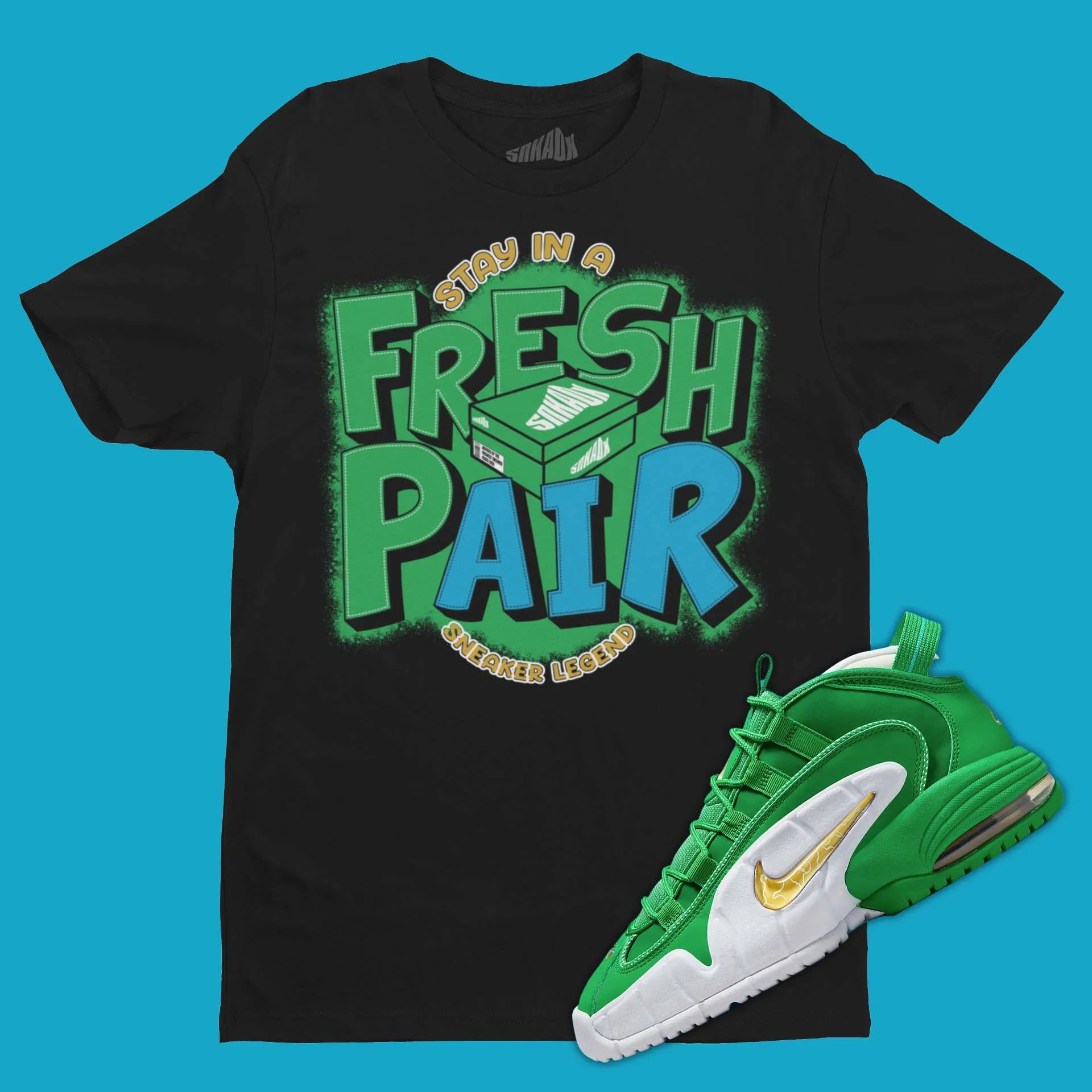 Fresh Pair T-Shirt Matching Air Max Penny 1 Stadium Green