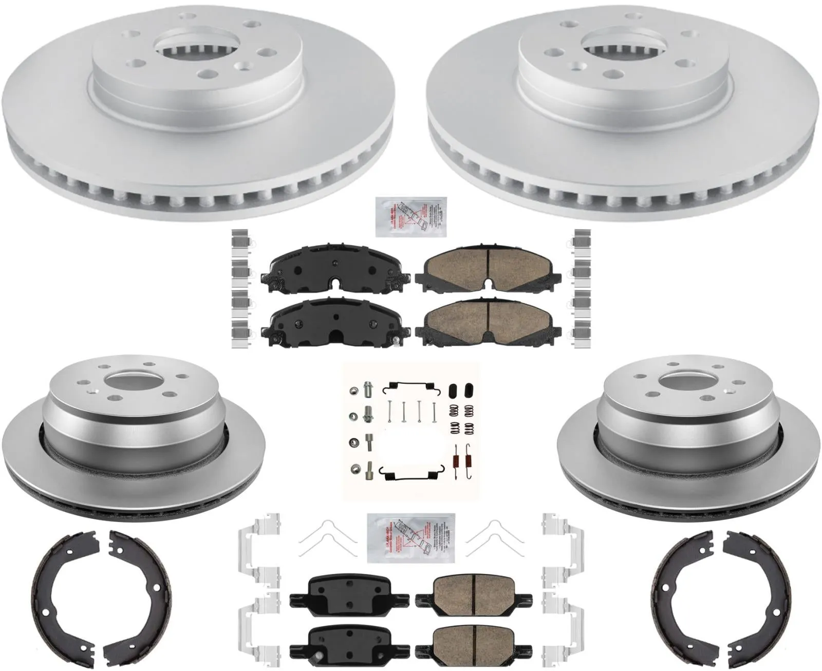 Front Rear Coated Brake Rotors Disc Brake Pads For Chevrolet Colorado 2021 2022