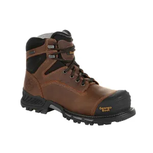 Georgia Mens Black/Brown Leather Rumbler CT WP Work Boots