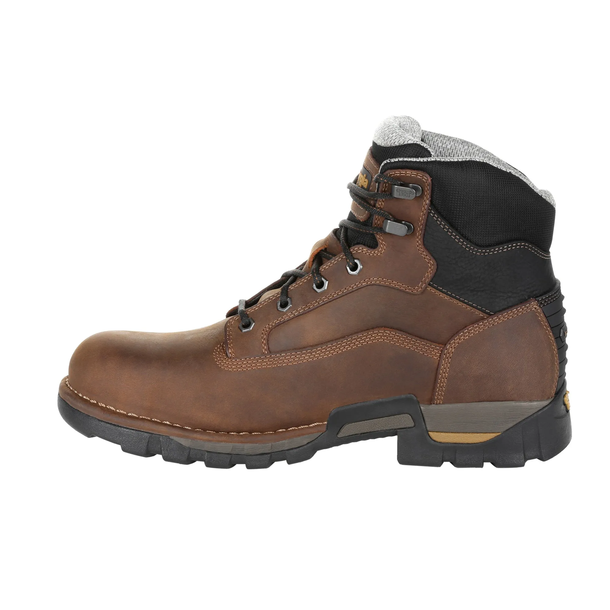 Georgia Mens Brown Leather Eagle One WP Work Boots