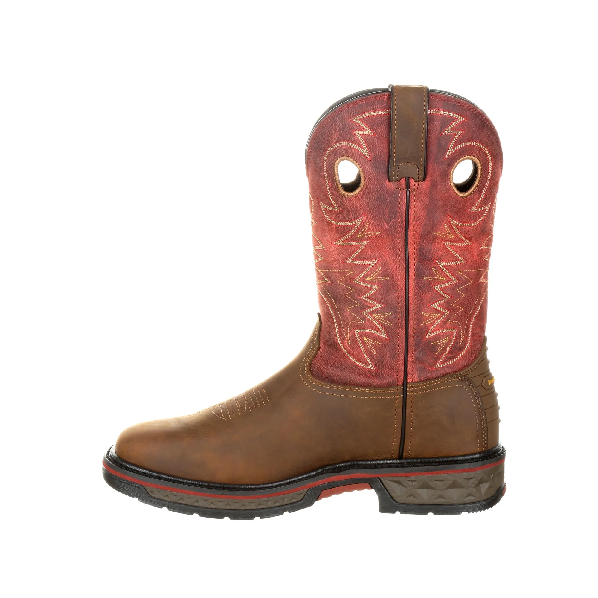 Georgia Mens Brown/Red Leather SPR WP CarboTec Work Boots