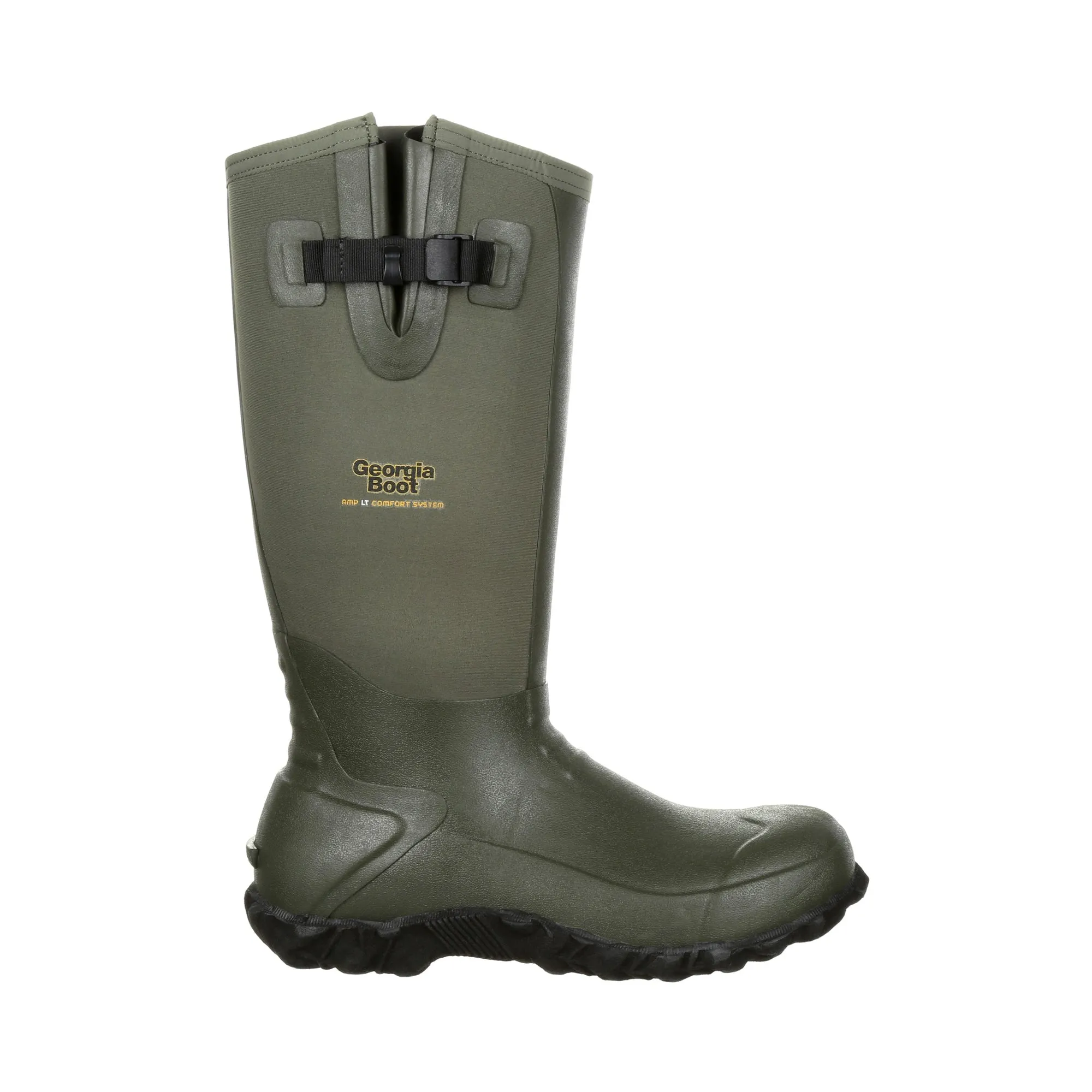 Georgia Mens Green Rubber 16in Waterproof Work Boots