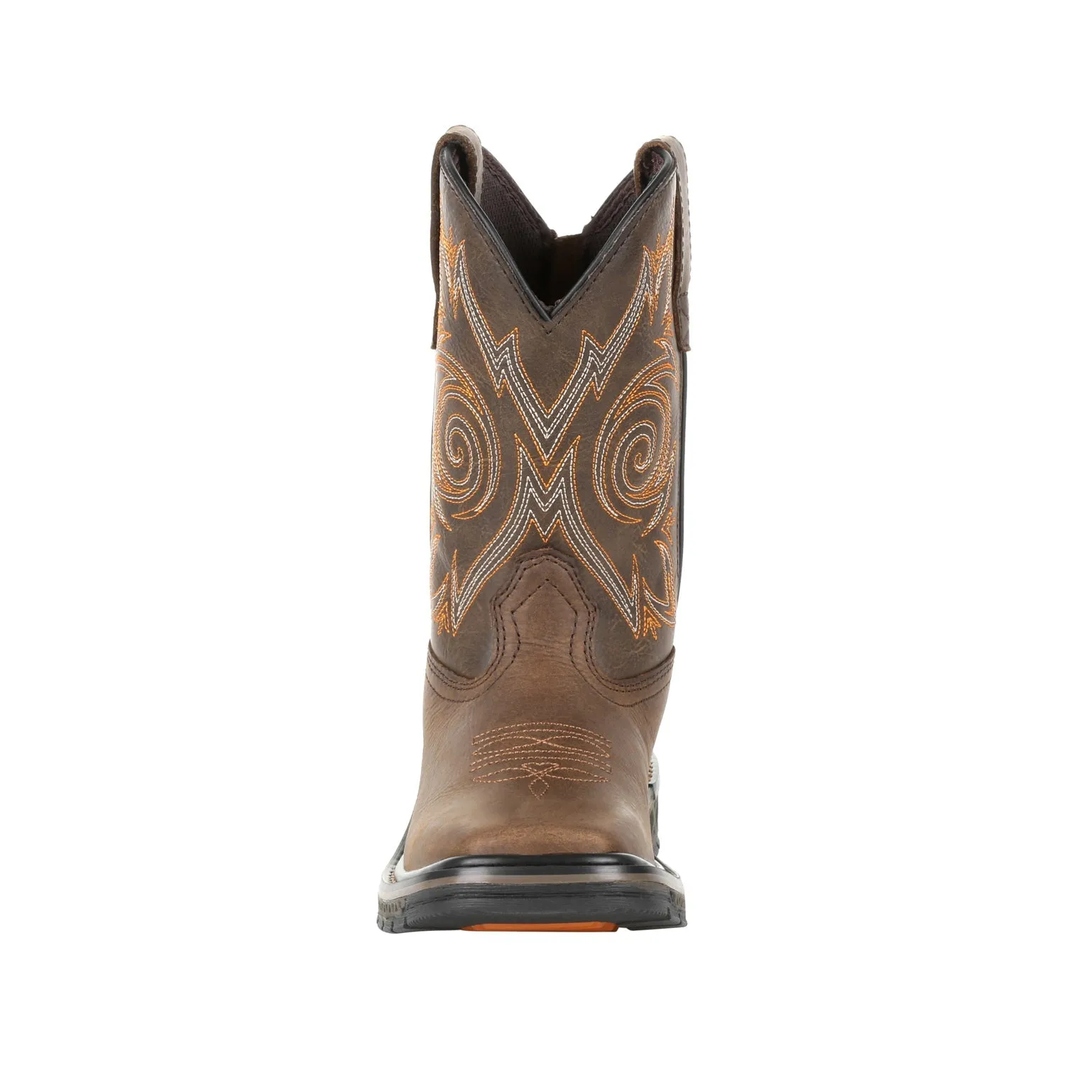 Georgia Youth Brown Leather Carbo-Tec LT Pull-On Cowboy Boots