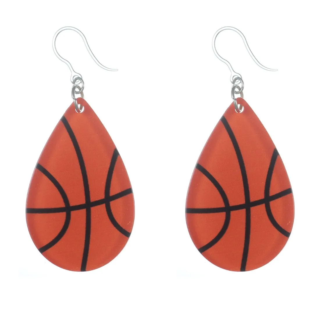 Glassy Sports Drop Dangles Hypoallergenic Earrings for Sensitive Ears Made with Plastic Posts