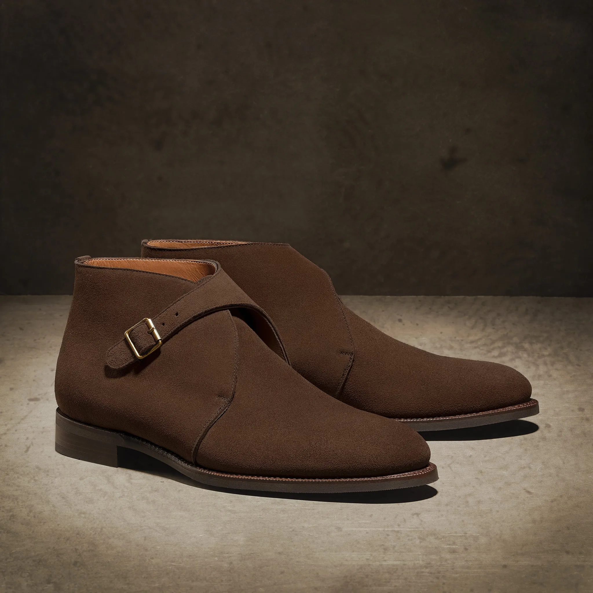 GMTO Brown Suede Buckle Chukka Boot 50% DEPOSIT