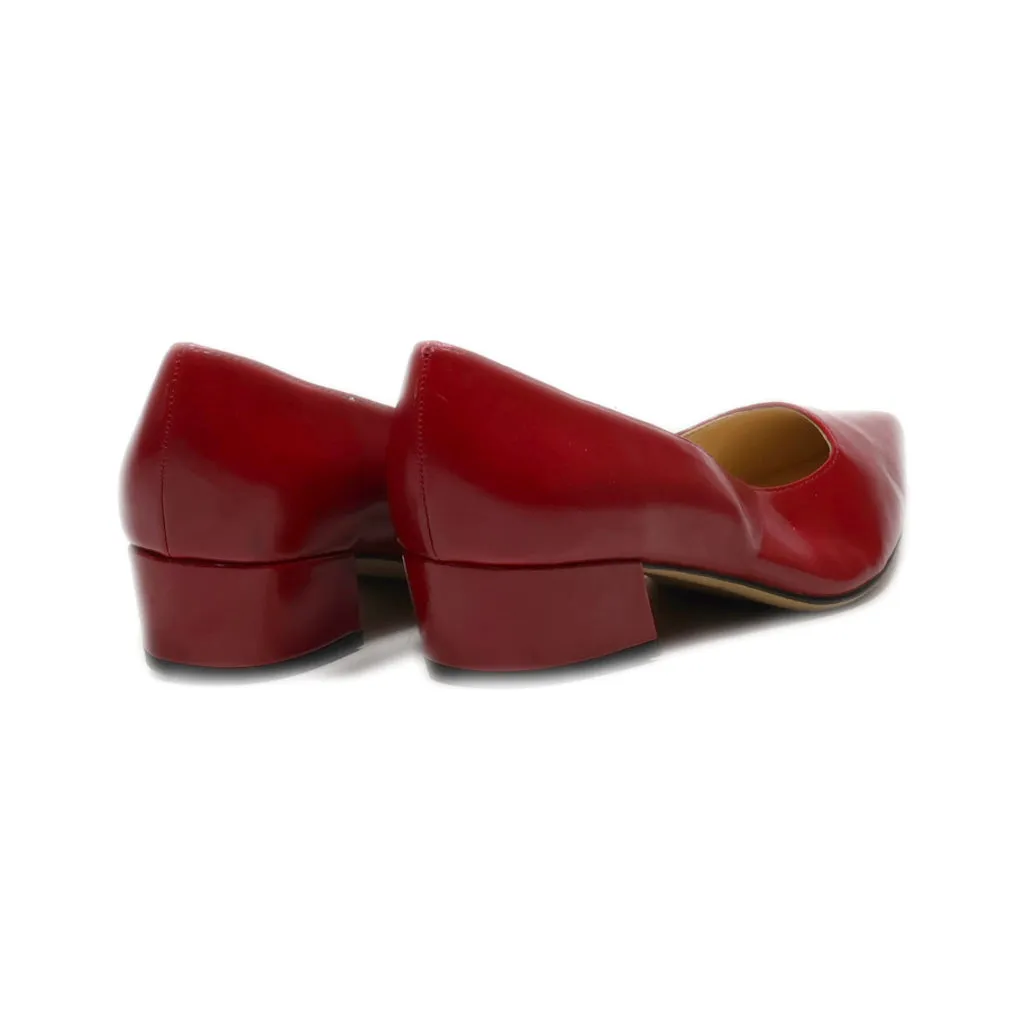 Graceland Mid-Heel Shoes Leather Red Colour For Women