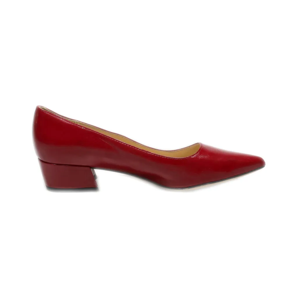 Graceland Mid-Heel Shoes Leather Red Colour For Women