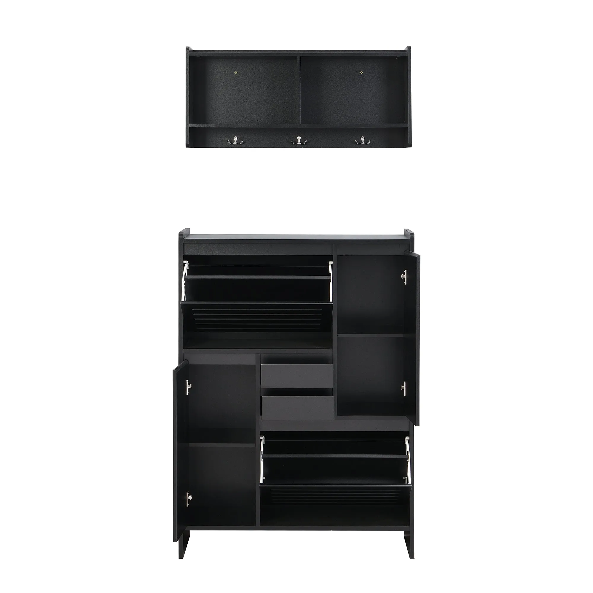 Haru Multi-Functional Shoe Cabinet - Black