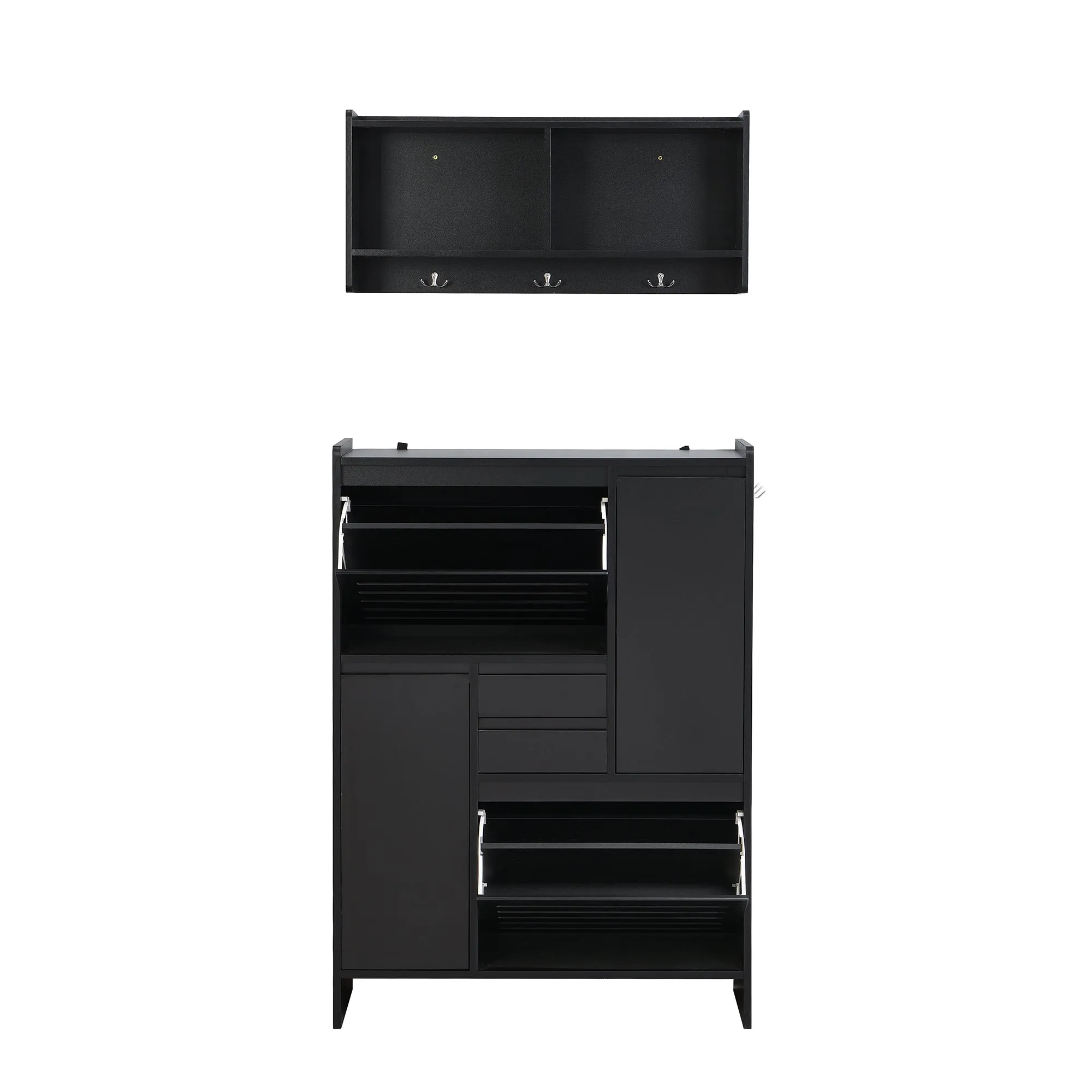 Haru Multi-Functional Shoe Cabinet - Black