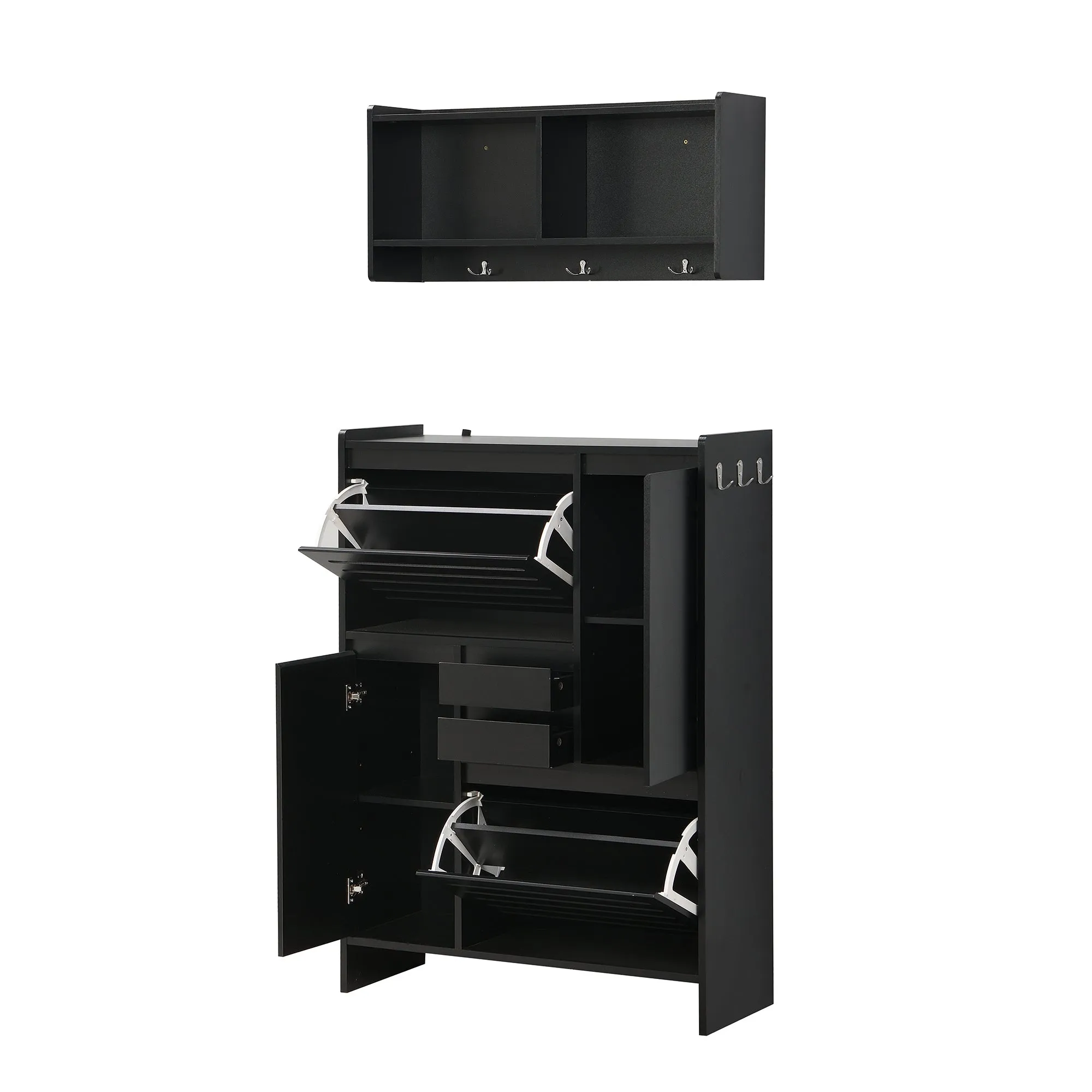 Haru Multi-Functional Shoe Cabinet - Black