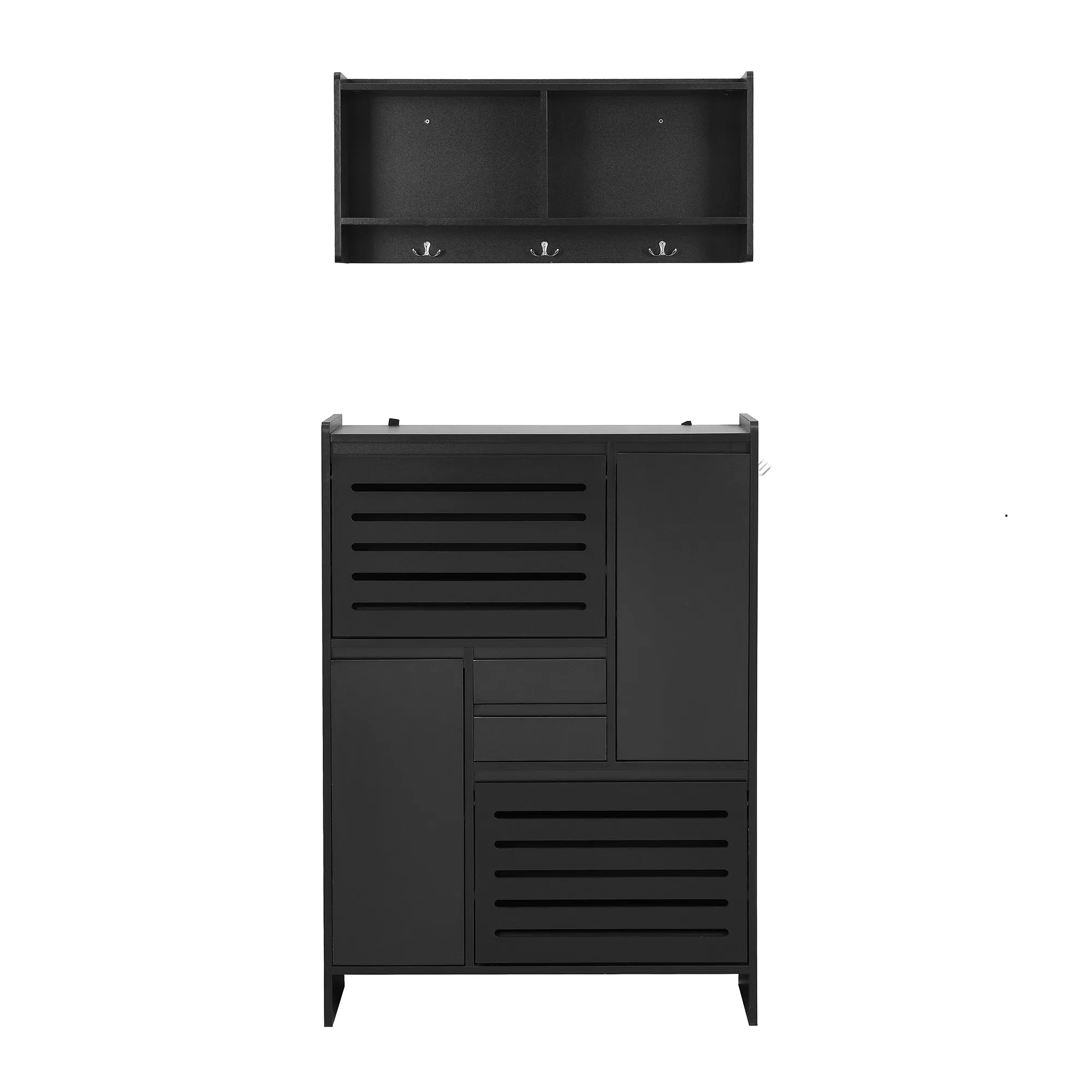 Haru Multi-Functional Shoe Cabinet - Black