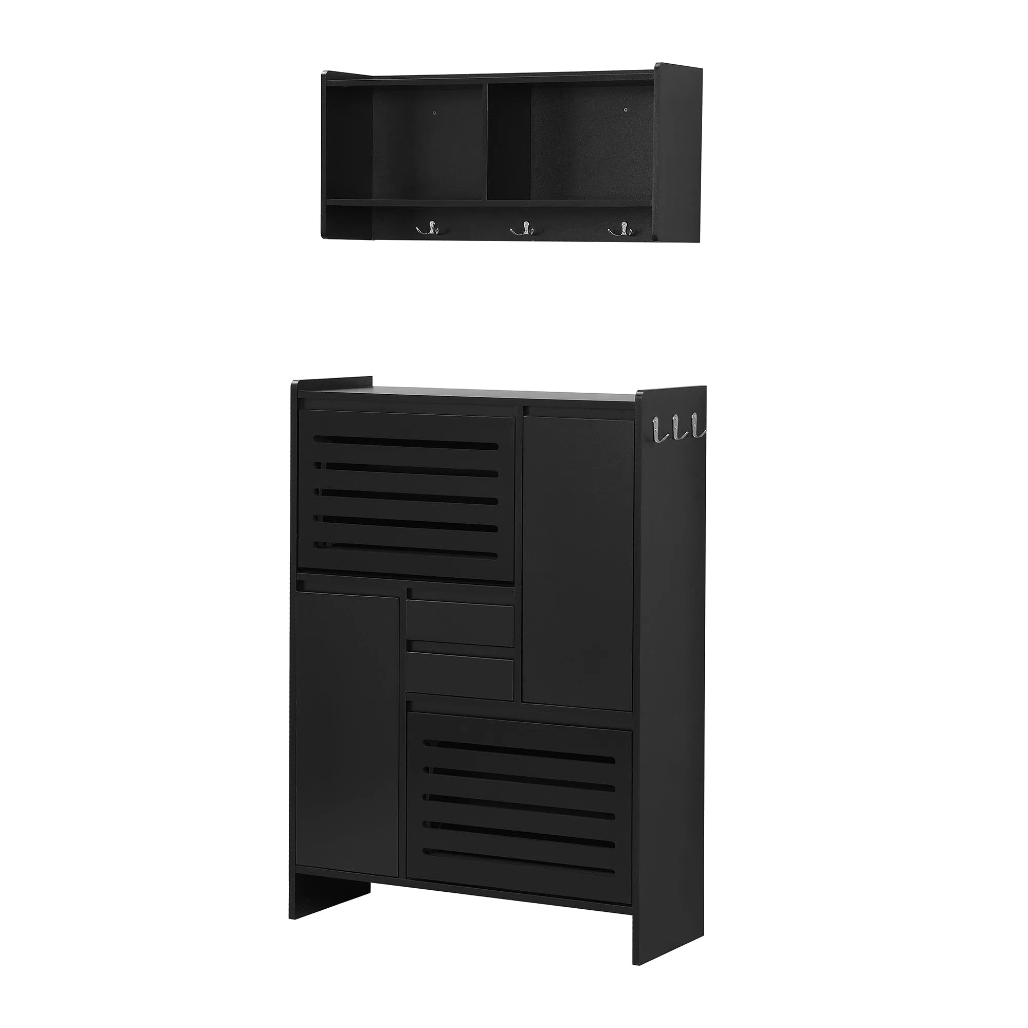 Haru Multi-Functional Shoe Cabinet - Black