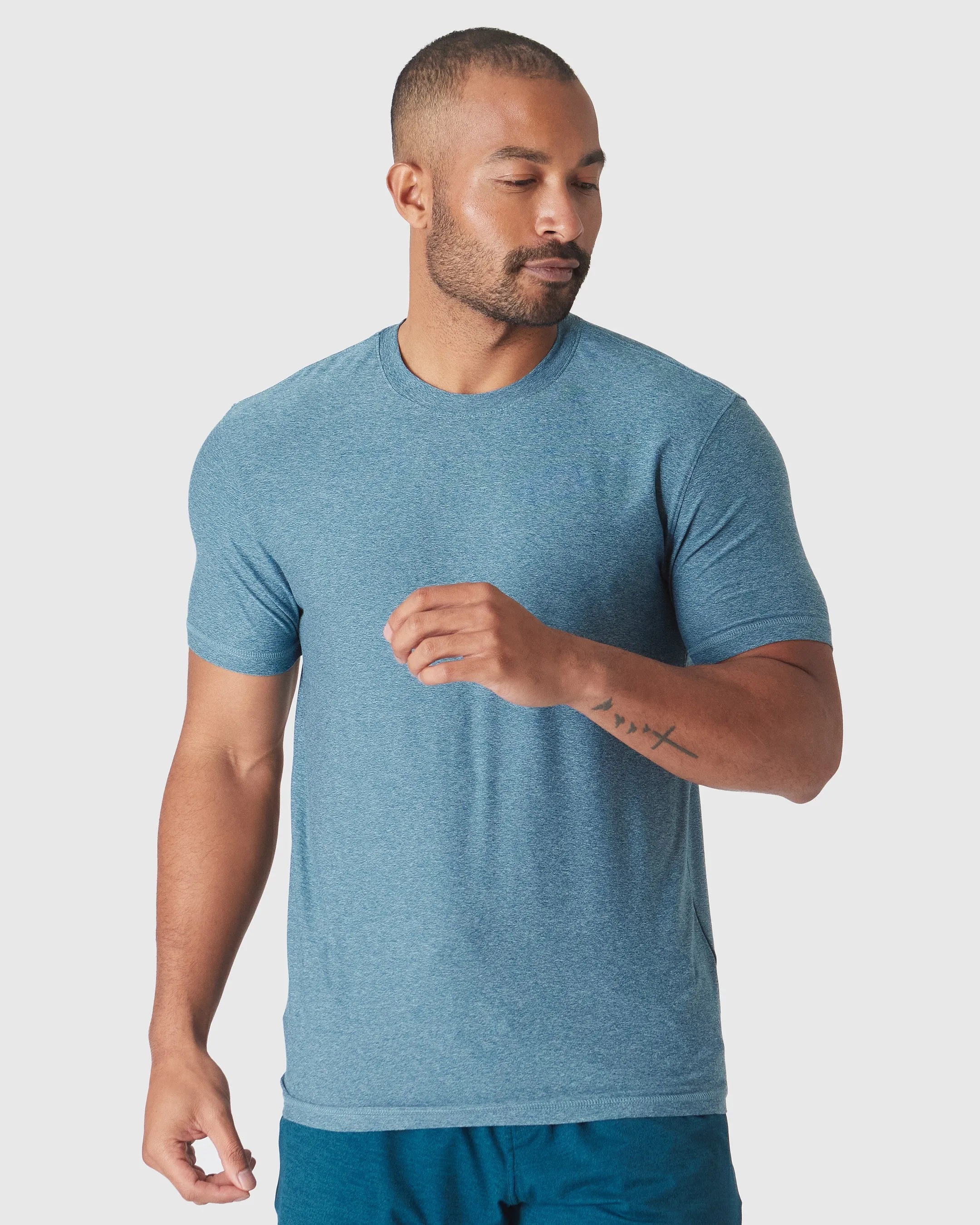 Heather Centurion Active Crew Neck Tee