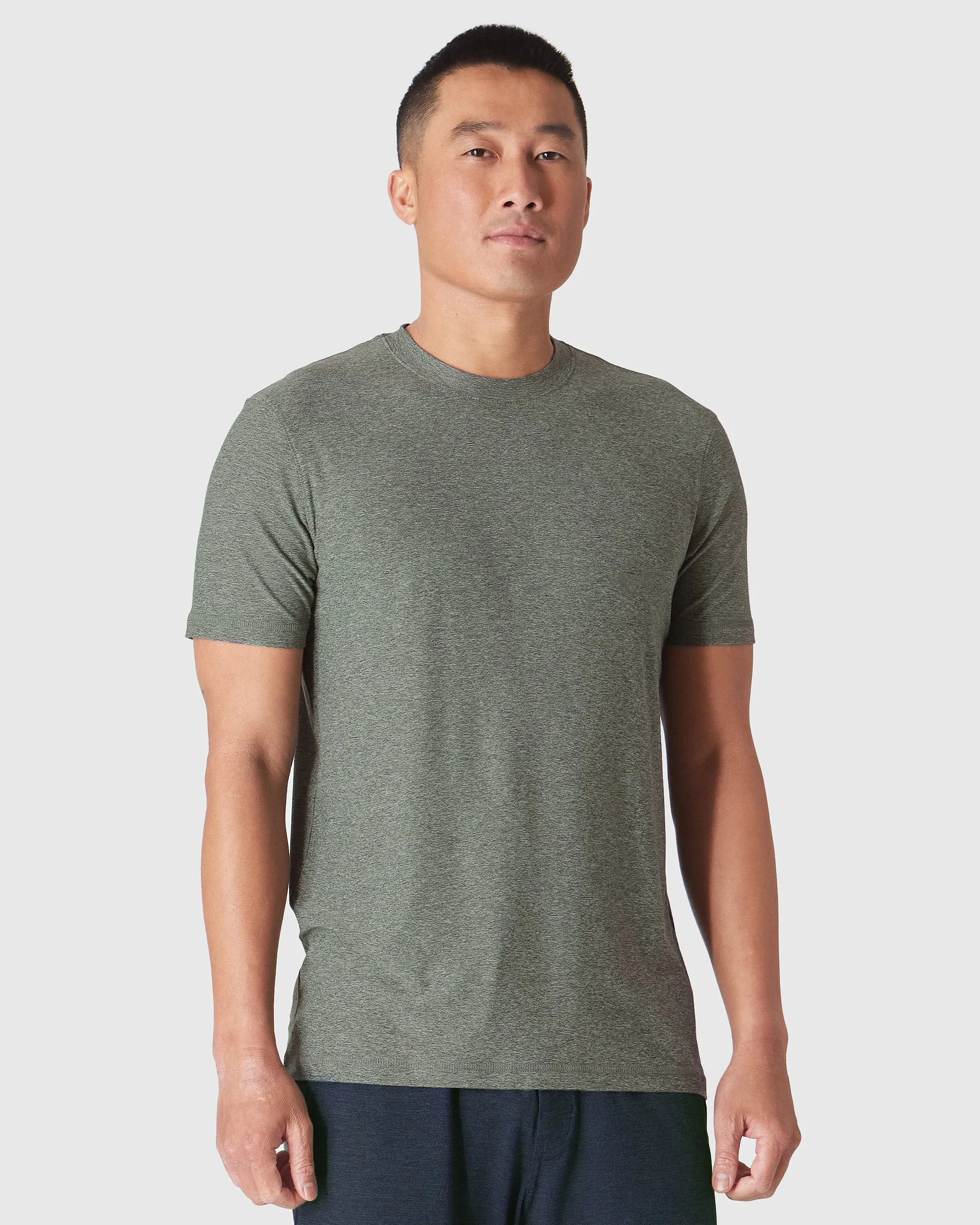 Heather Forest Active Crew Neck Tee