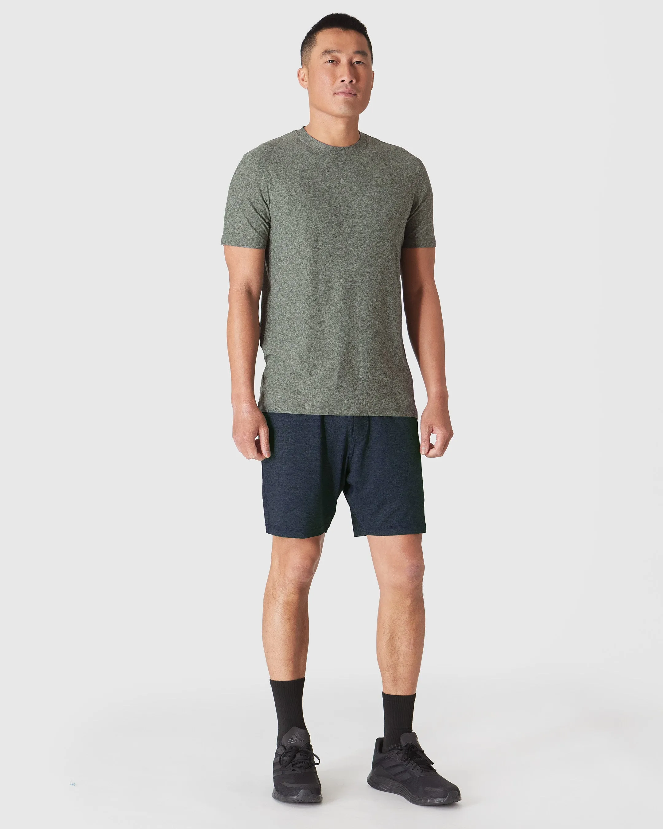 Heather Forest Active Crew Neck Tee