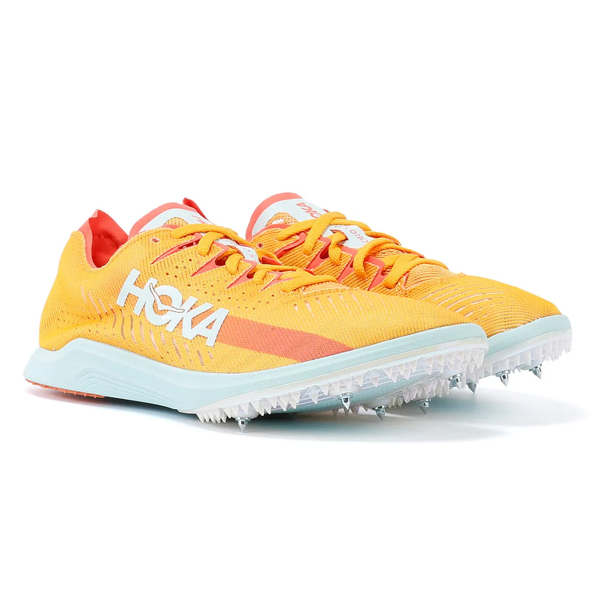 Hoka Cielo X LD Radiant Yellow / Camellia Running Spikes