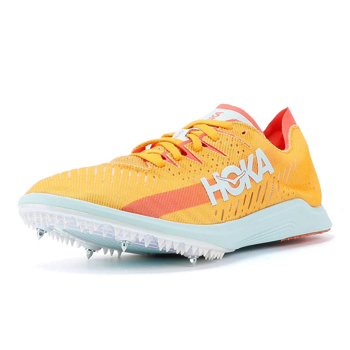 Hoka Cielo X LD Radiant Yellow / Camellia Running Spikes