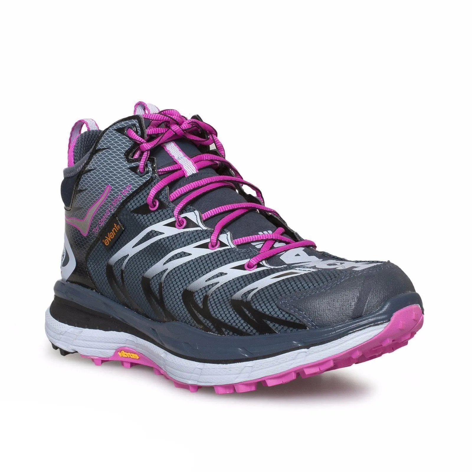 HOKA Tor Speed 2 Mid Midnight Navy / Neon Fuchsia Running Boots