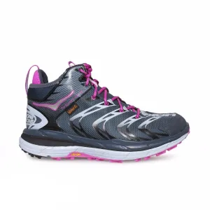 HOKA Tor Speed 2 Mid Midnight Navy / Neon Fuchsia Running Boots