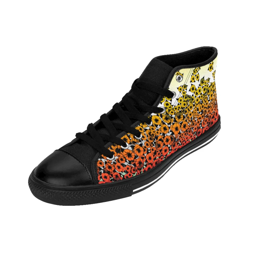 Hot Flowers Women's High-top Sneakers