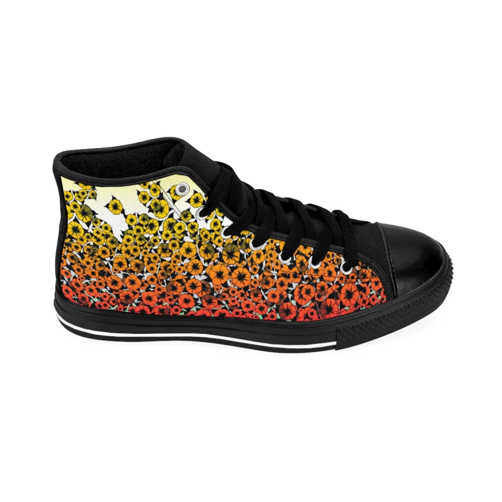 Hot Flowers Women's High-top Sneakers