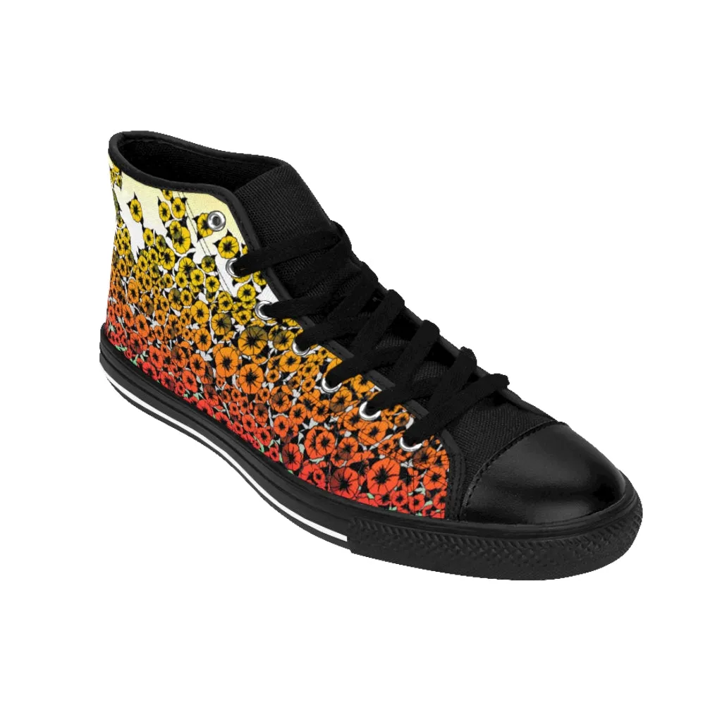 Hot Flowers Women's High-top Sneakers