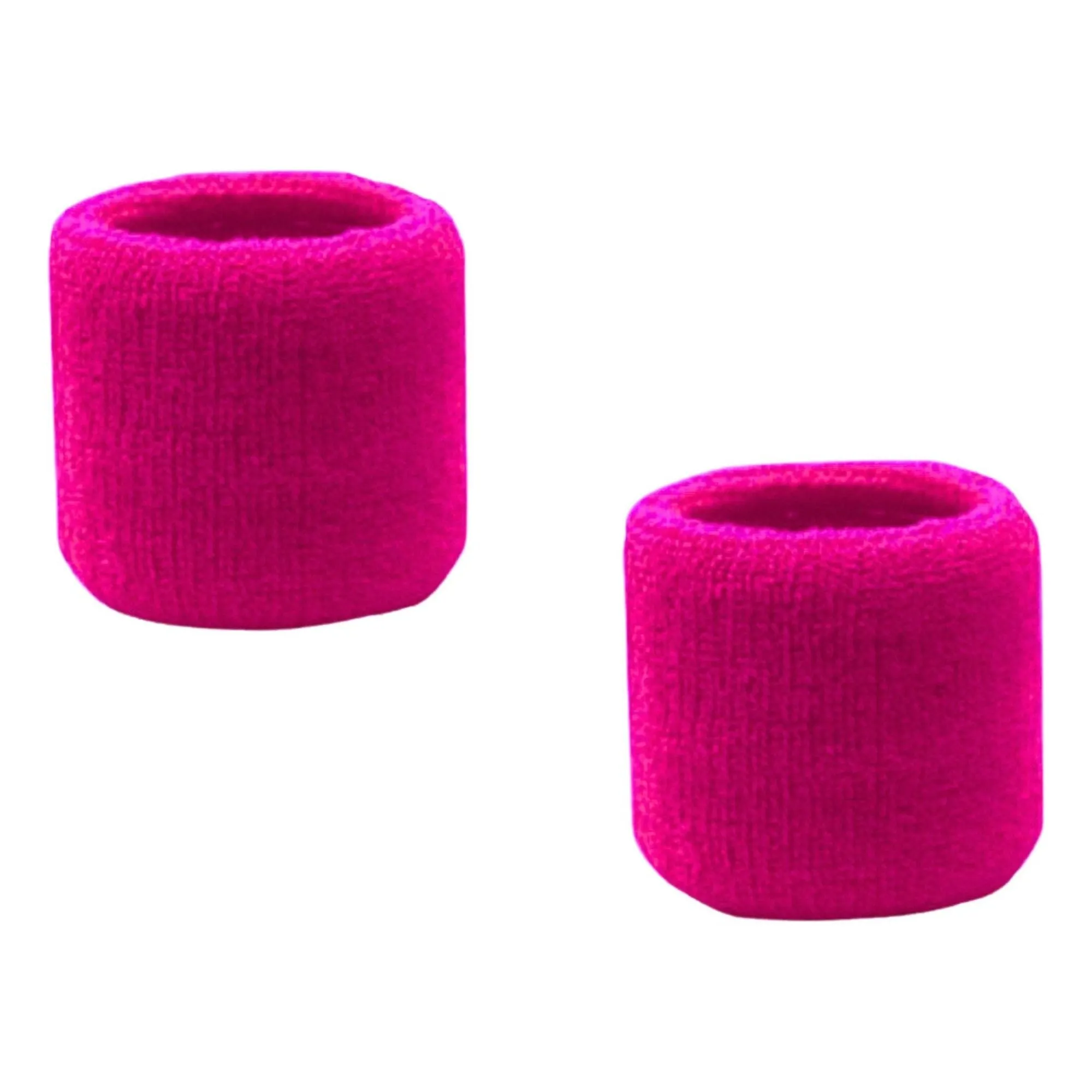 Hot Pink Wrist Sweatbands - 2 Pack