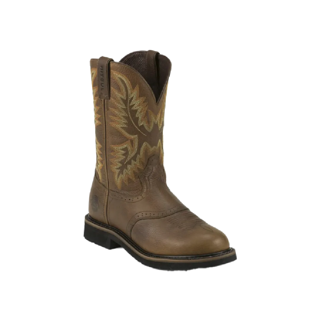 Justin Men's Sunset Brown Cowhide Stampede Work Boots