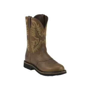 Justin Men's Sunset Brown Cowhide Stampede Work Boots