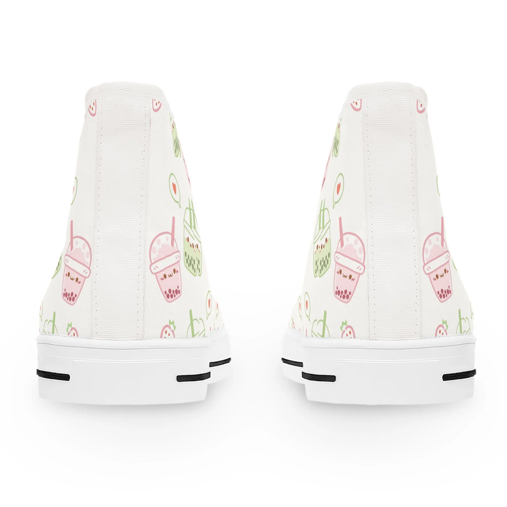 Kawaii Boba Bubble Tea Women's High Top Sneakers