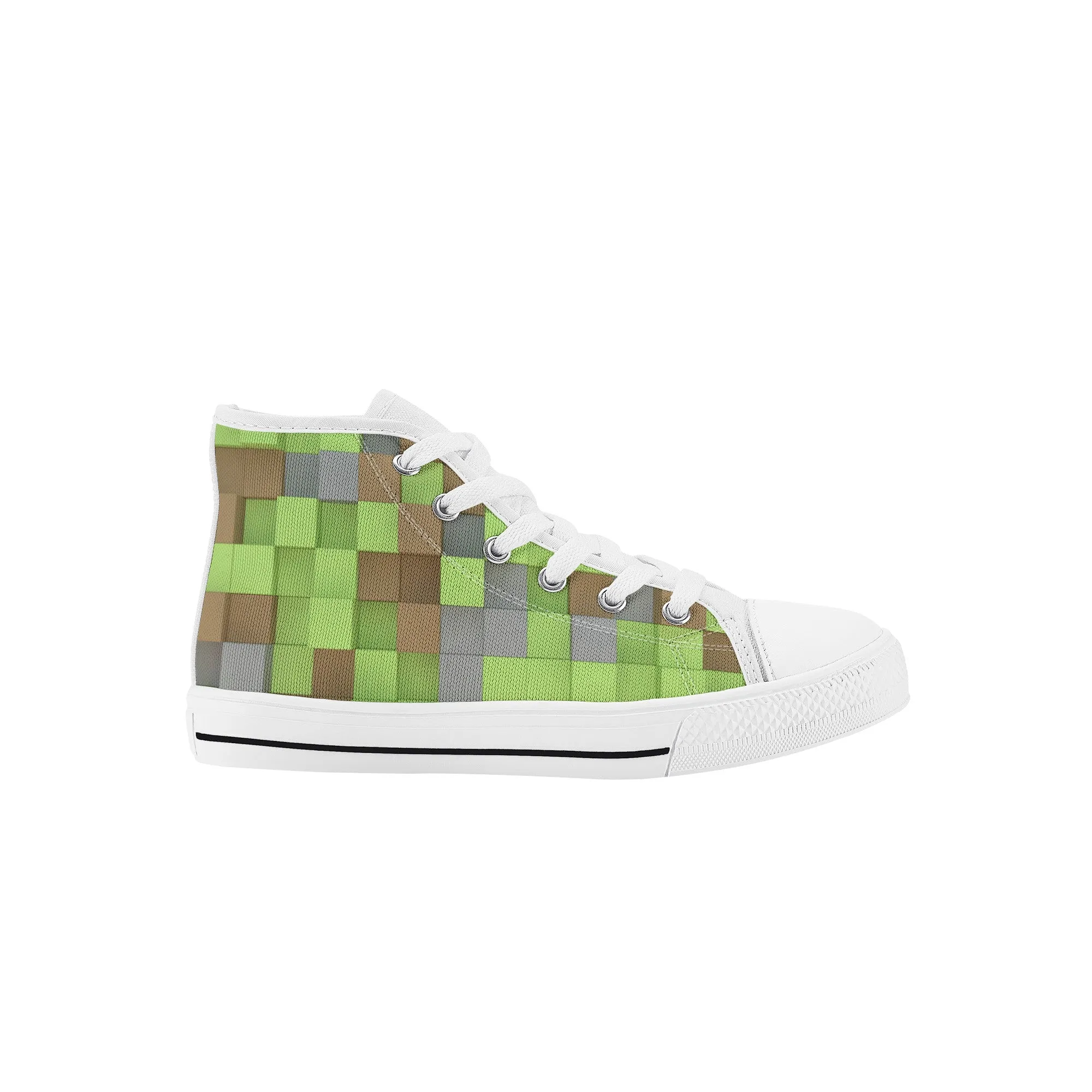 Kids High Top Sneakers - Green