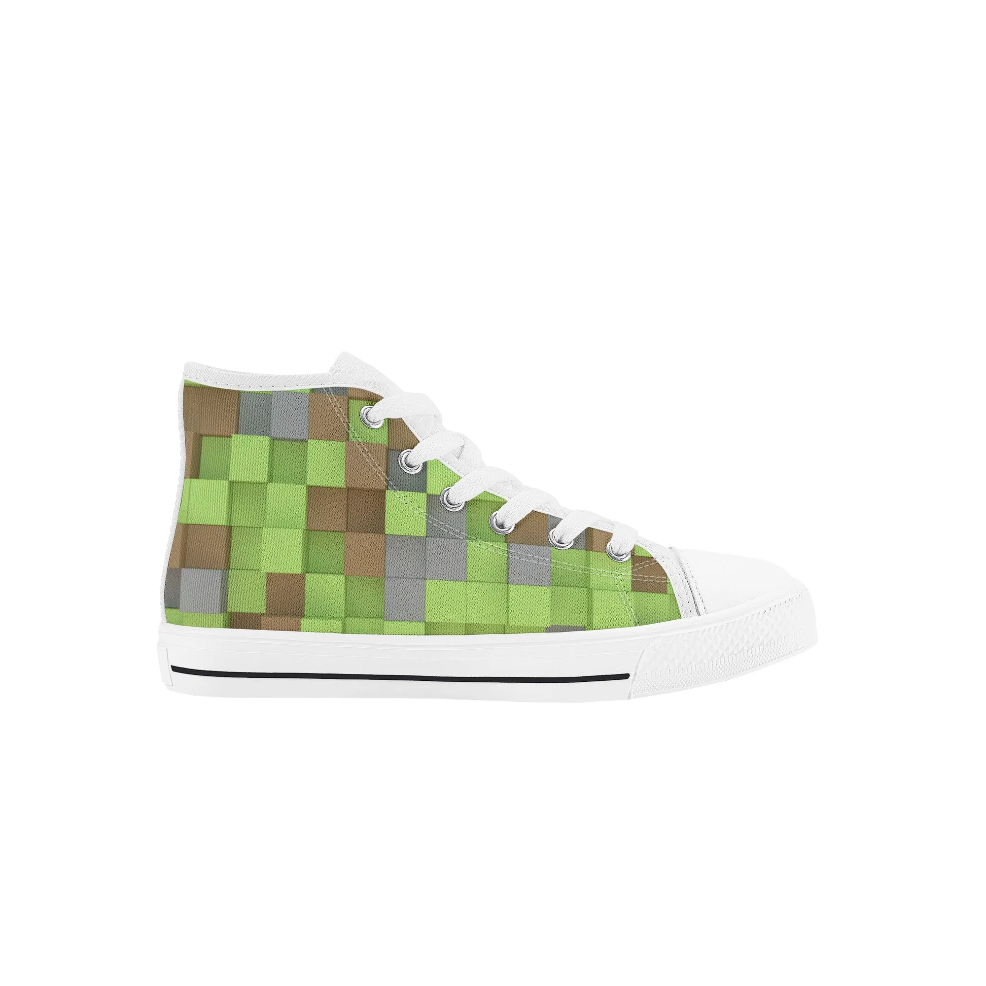 Kids High Top Sneakers - Green