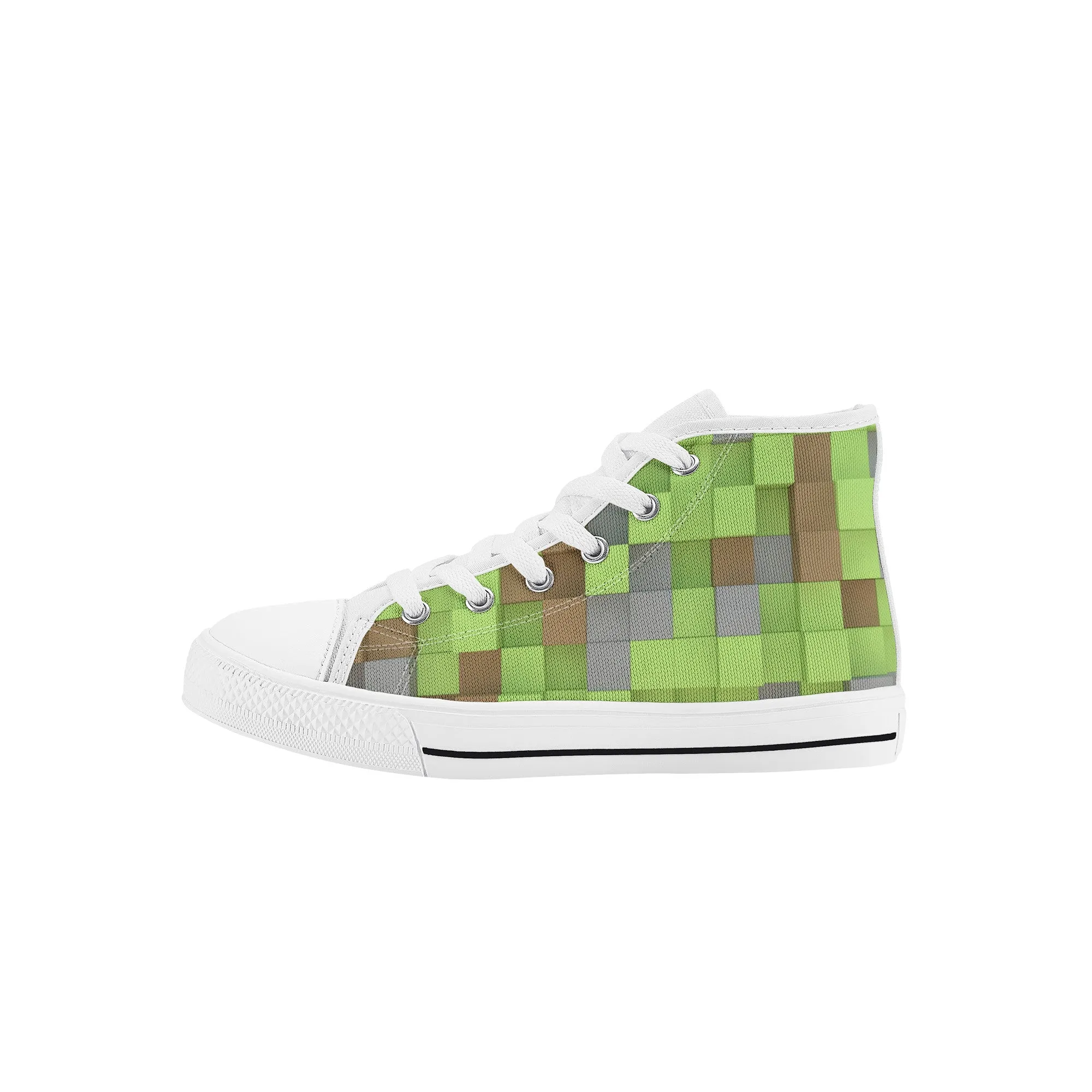 Kids High Top Sneakers - Green