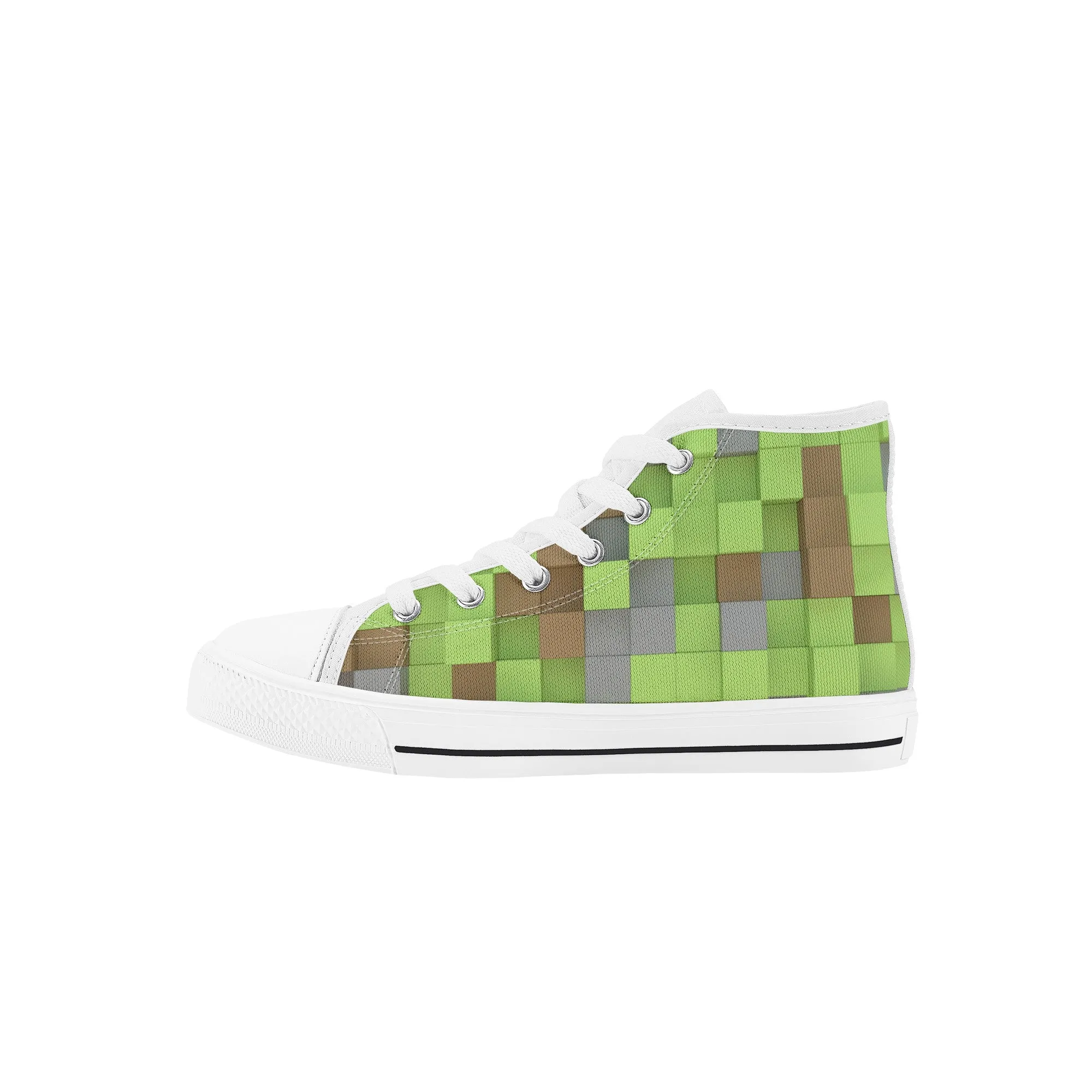 Kids High Top Sneakers - Green